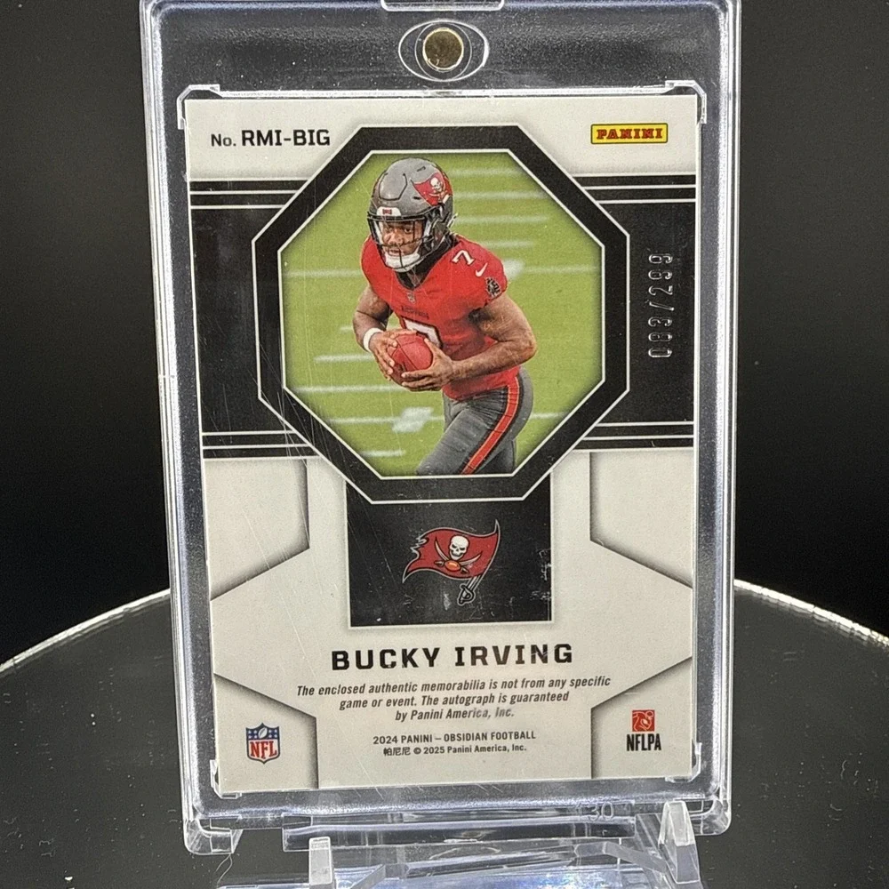 2024 Panini Obsidian Bucky Irving Rookie Patch Auto /299 RPA RC Buccaneers